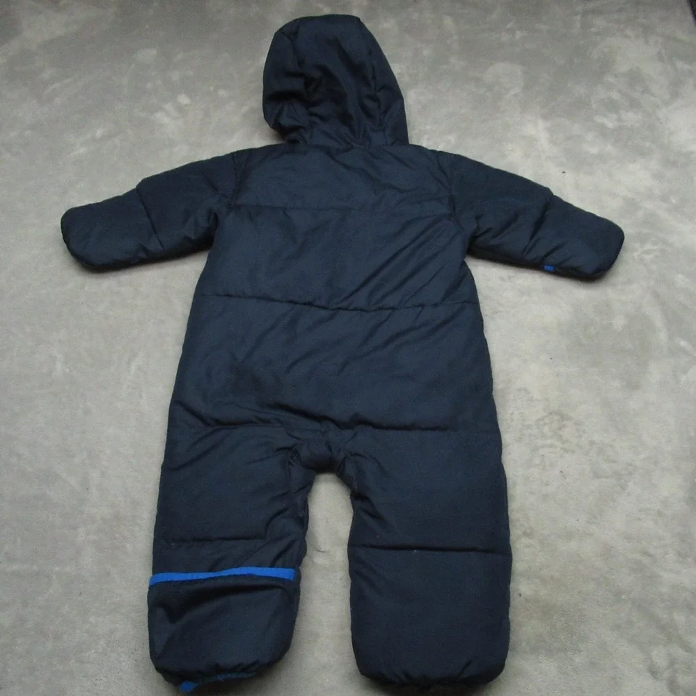 Columbia Snuggly Bunny Down Bunting 6-12 Months Blue Insulated Hooded Snowsuit‎